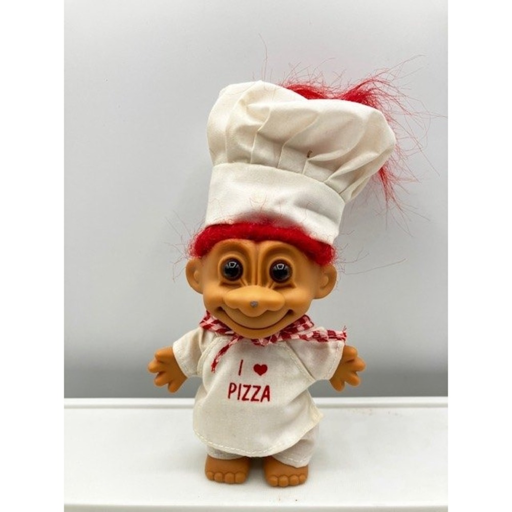 Russ Troll Doll‎ Chef I Love Pizza Red Hair Novelty Toy Collectible